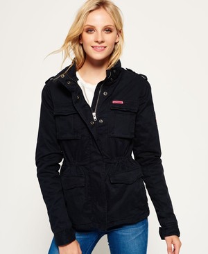 Superdry Winter Rookie Military Női Kabát Fekete | BEMYD6850